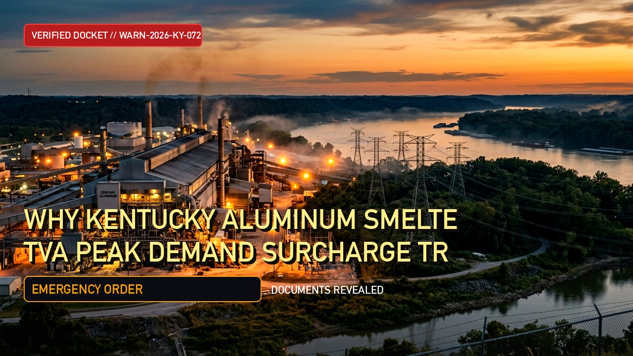 Why Kentucky Aluminum Smelters Are Powering Down: The TVA Peak Demand Surcharge Trap (WARN Notice Forensics)